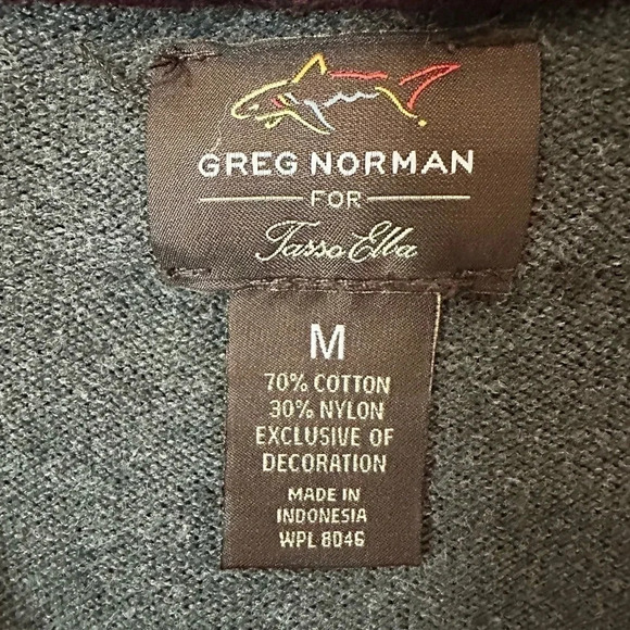 Greg Norman 1/4 Zip men’s sweater Burgundy retro look size M - Picture 5 of 5